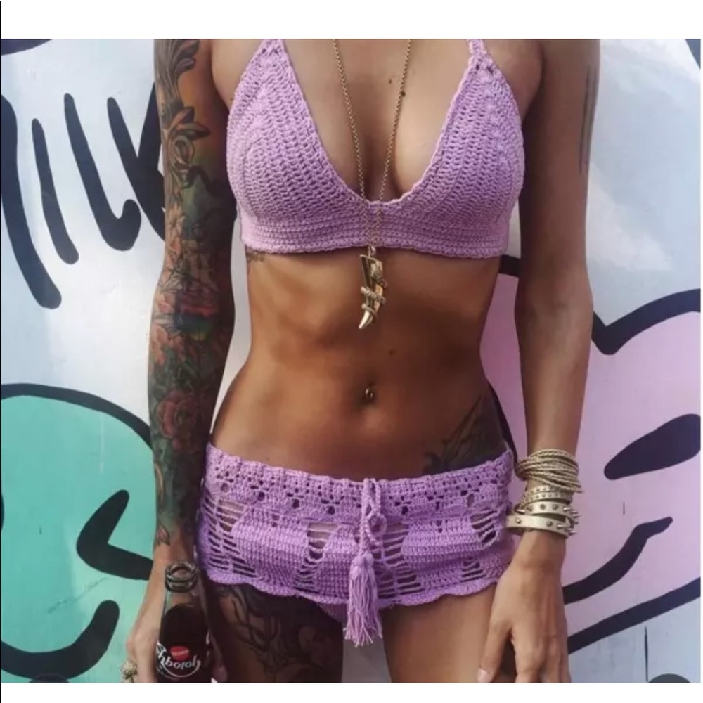 NWT ANDI BAGUS SWEETHEART CROCHET SHORT - Picture 1 of 3